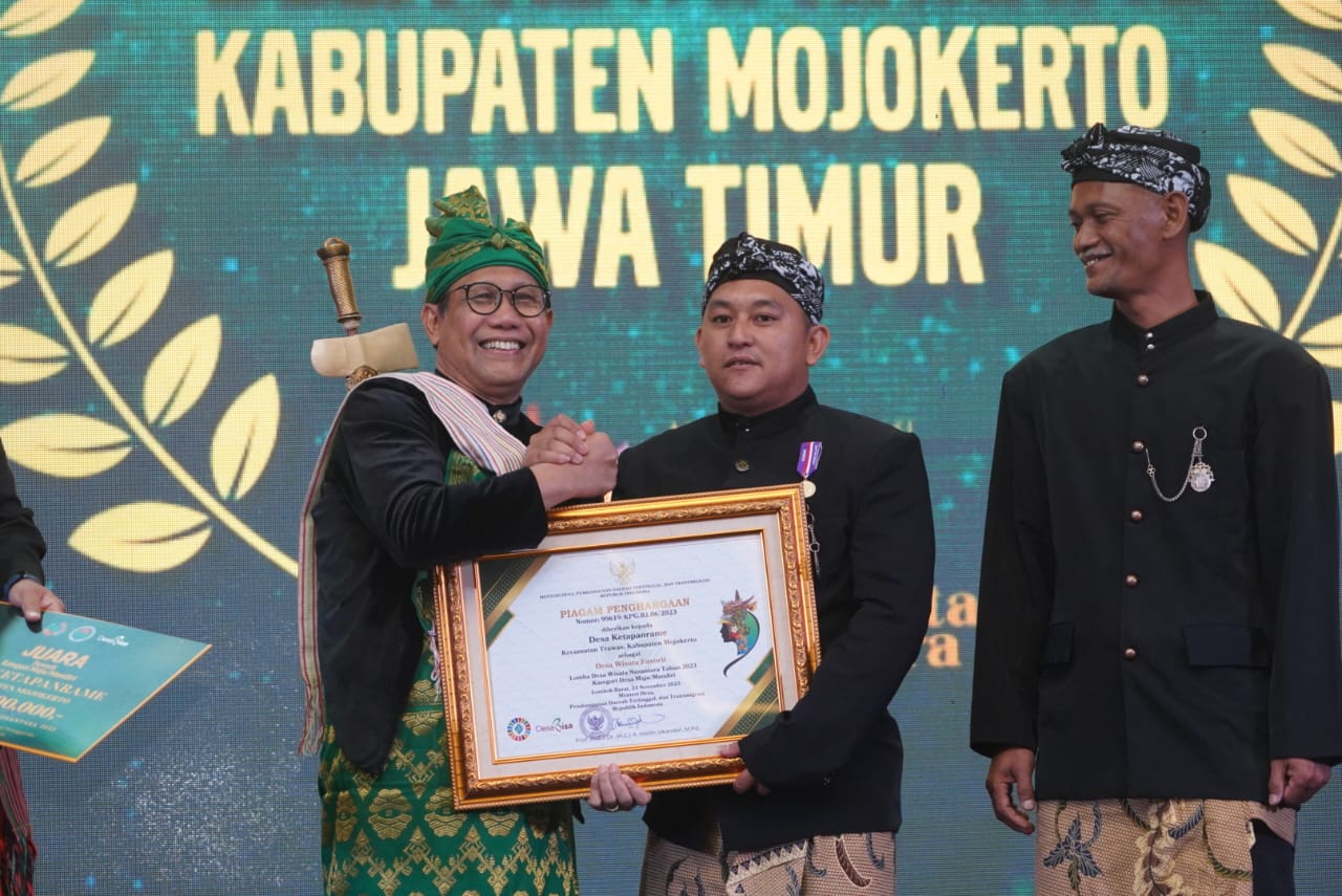 Desa Ketapanrame meraih Juara 1 dan Juara Favorit Desa Wisata Nusantara 2023 kategori Desa Maju / Mandiri